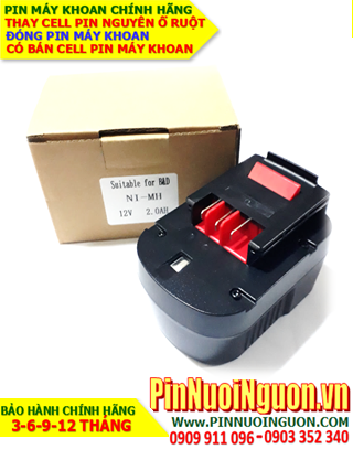 Pin máy khoan BLACK & DECKER 12V-2.0AH (2000mAh) Pin sạc NiMH chính hãng NGUYÊN KHỐI VỎ HỘP